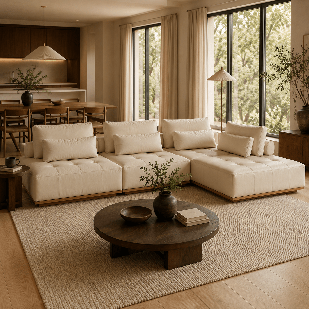 Modern living room with WinSpaces sofas