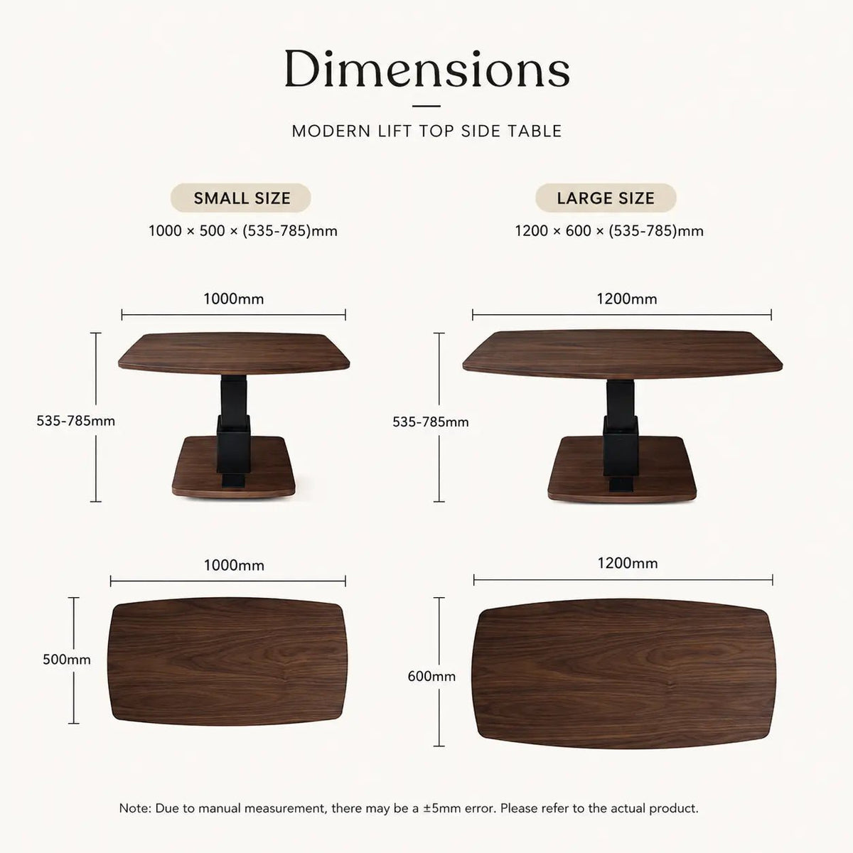 AeroLift Solid Wood Height-Adjustable Coffee TableWinSpaces