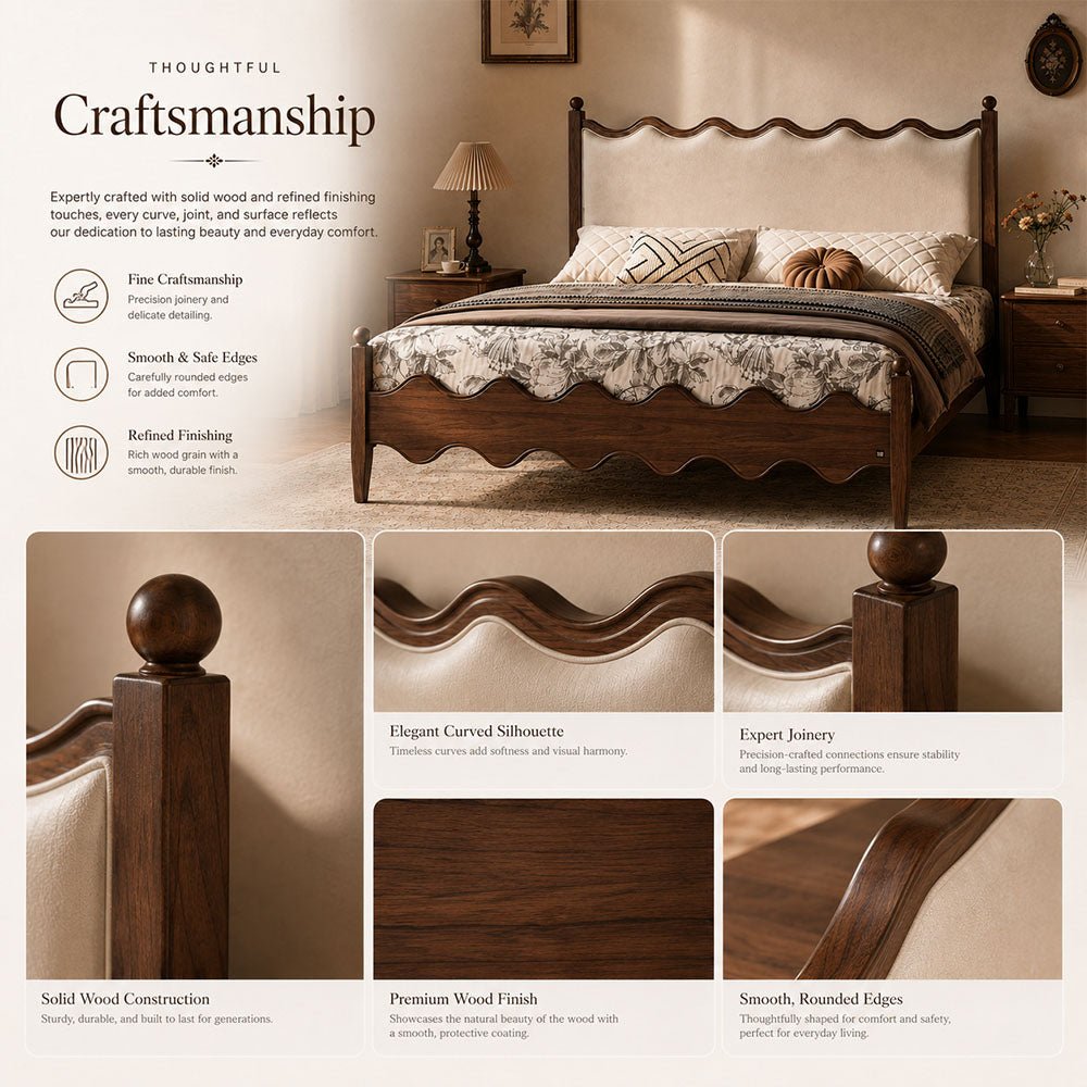Aveline Scalloped Upholstered BedWinSpaces