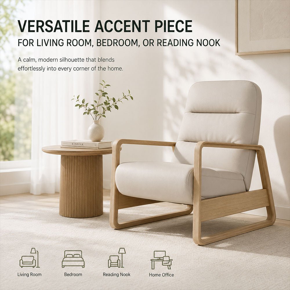 Avelor Leather Recliner Lounge Chair, product view 8 by WinSpaces