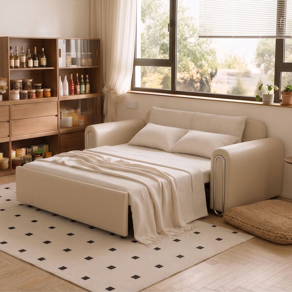 Elara Pet-Friendly Leather Sofa Bed by WinSpaces