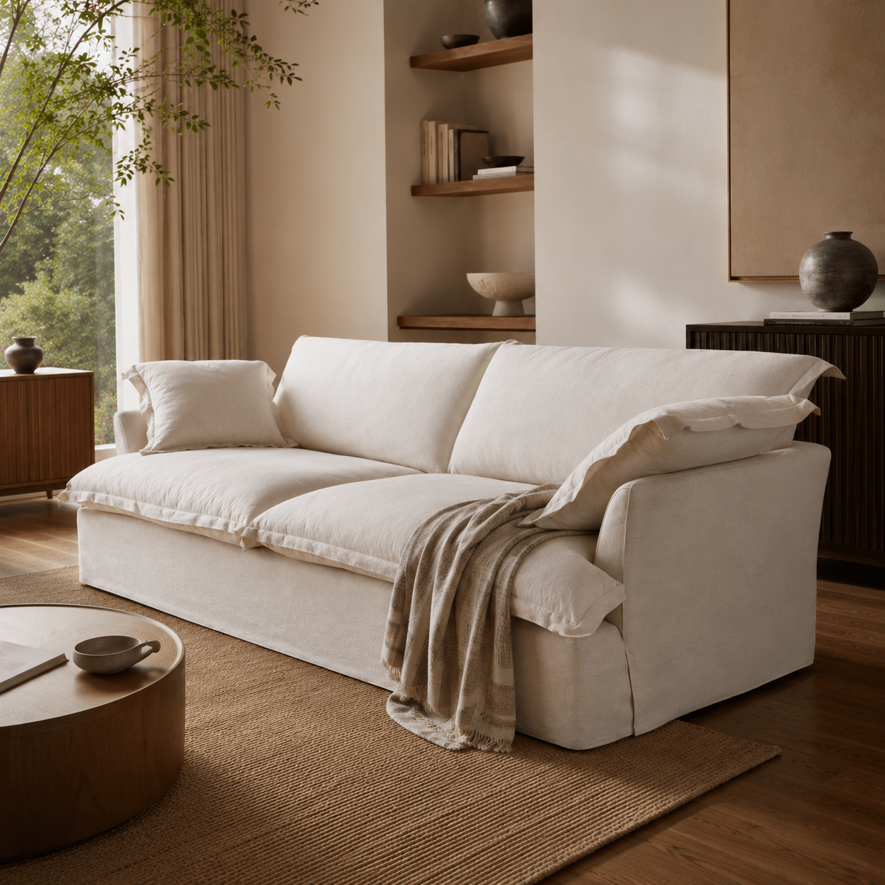 Lunara Cloud Linen Sofa, product view 7 by WinSpaces