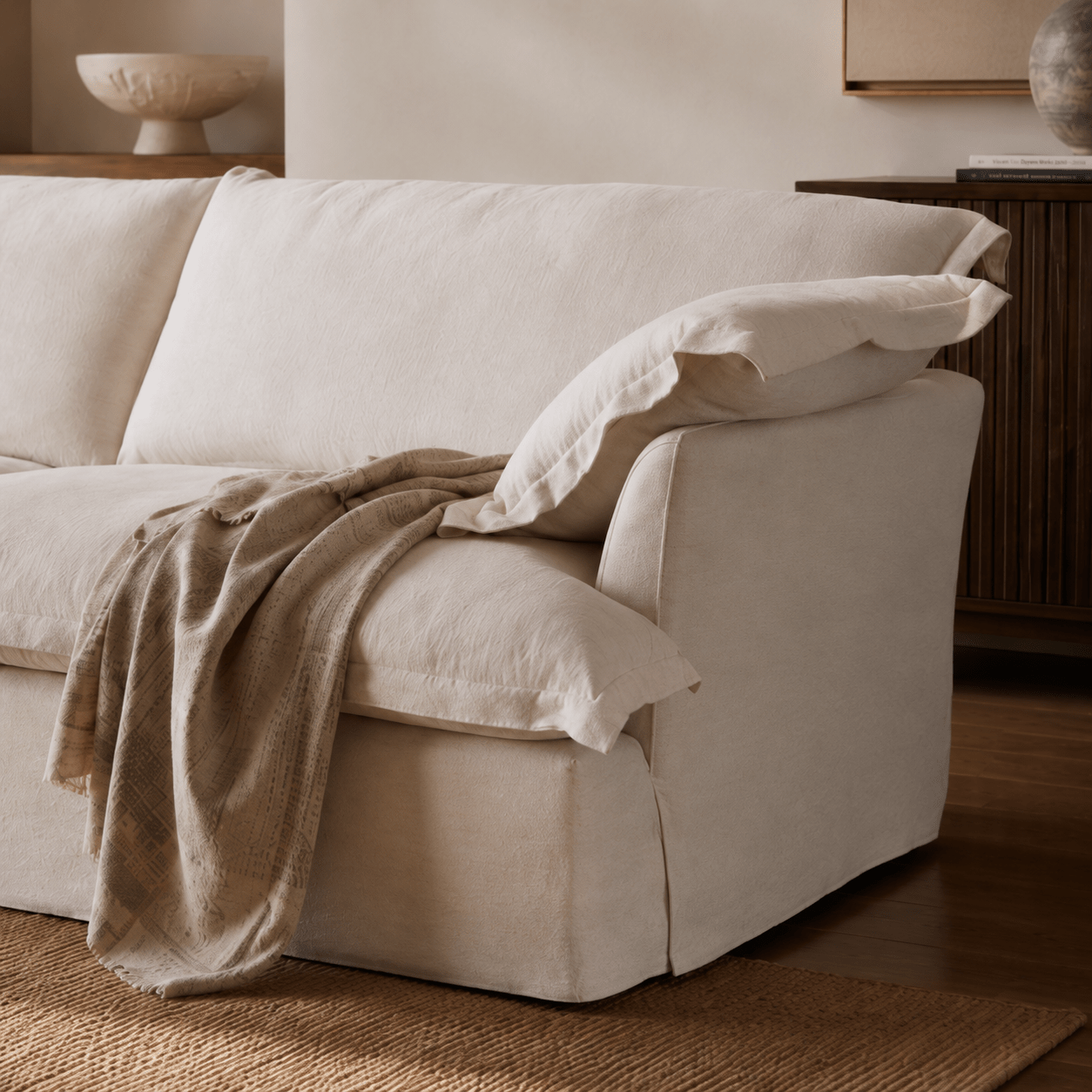 Lunara Cloud Linen Sofa, product view 8 by WinSpaces