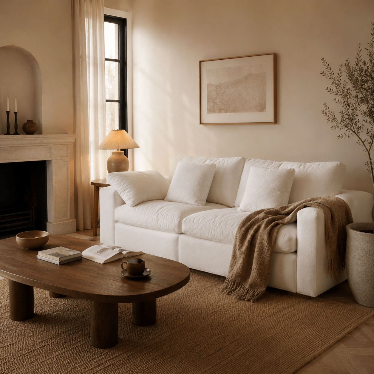 Lunora Modular Linen Fabric Sofa, product view 8 by WinSpaces