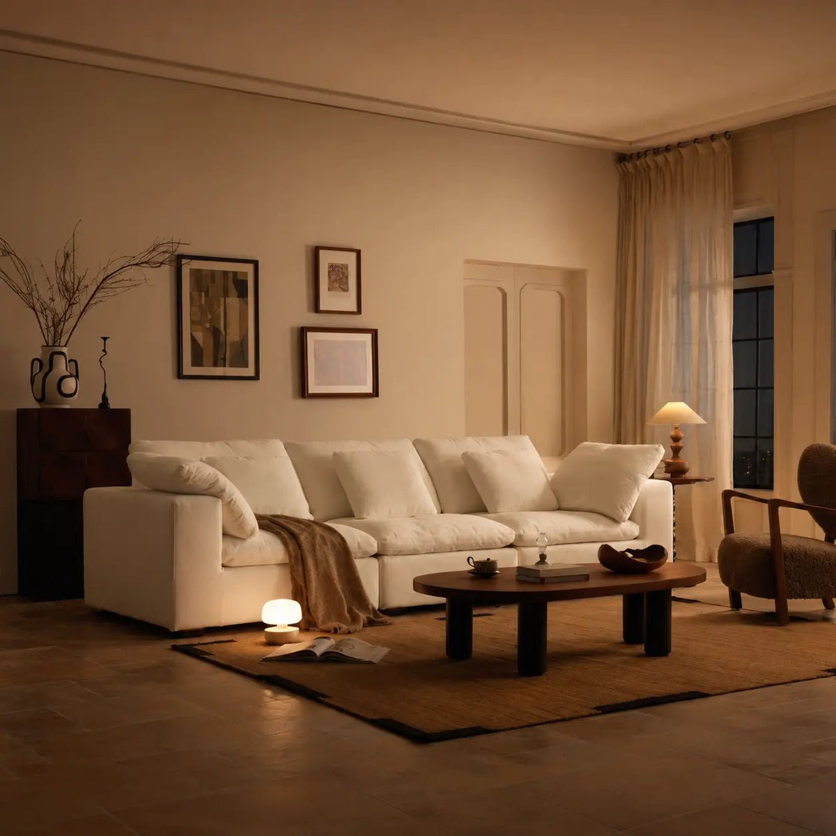 Lunora Modular Linen Fabric SofaWinSpaces