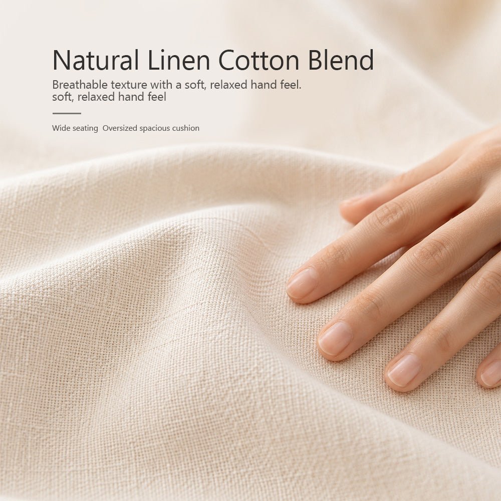 Lunora Natural Linen-Blend Sofa, product view 8 by WinSpaces