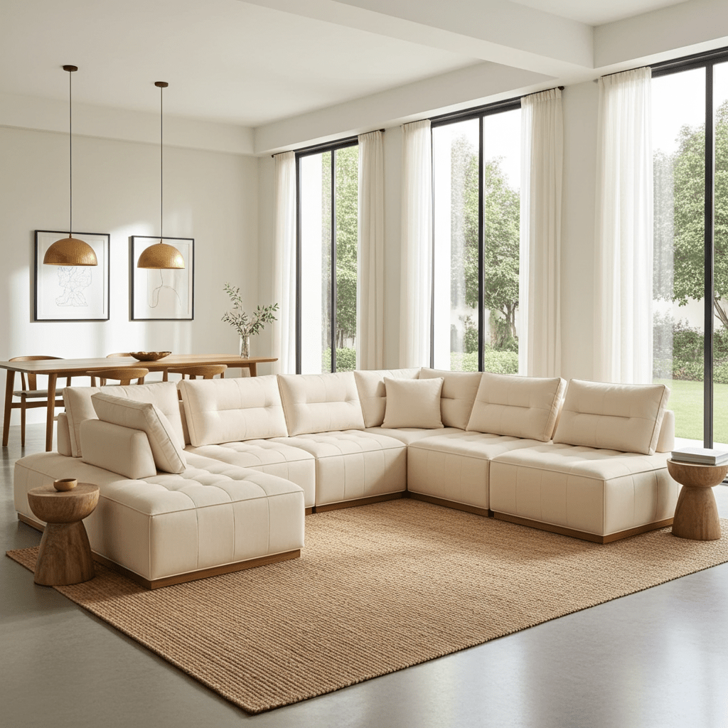 Maren Nubuck Leather Modular SofaWinSpaces