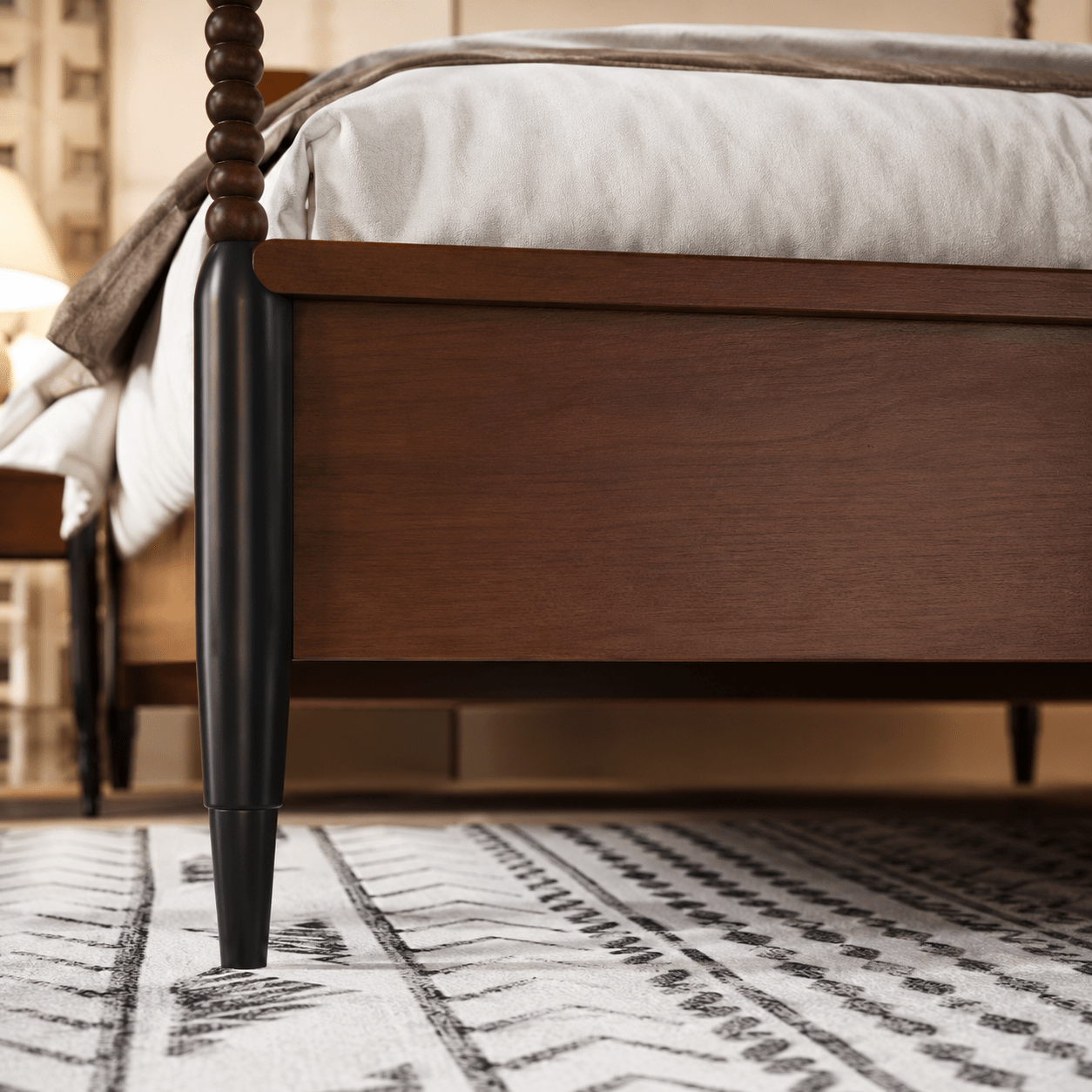 Marlowe Scalloped Solid Wood Platform Bed, product view 8 by WinSpaces