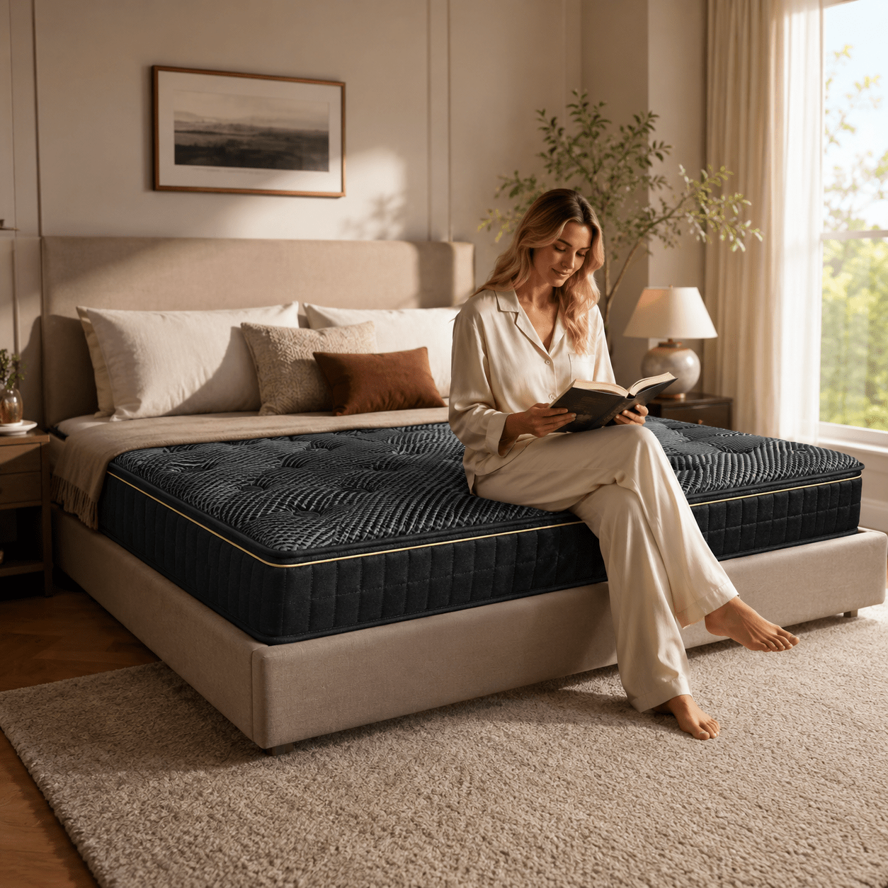 Nocturne 8.7″ Breathable Pocket Spring Hybrid Mattress, product view 5 by WinSpaces