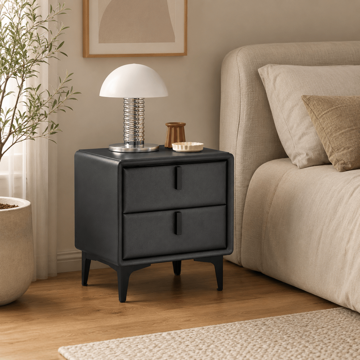 Nora Solid Wood Nightstand, product view 3 by WinSpaces