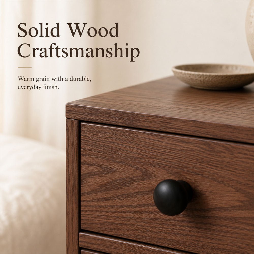 Alden Two-Drawer Solid Wood Nightstand, product view 10 by WinSpaces
