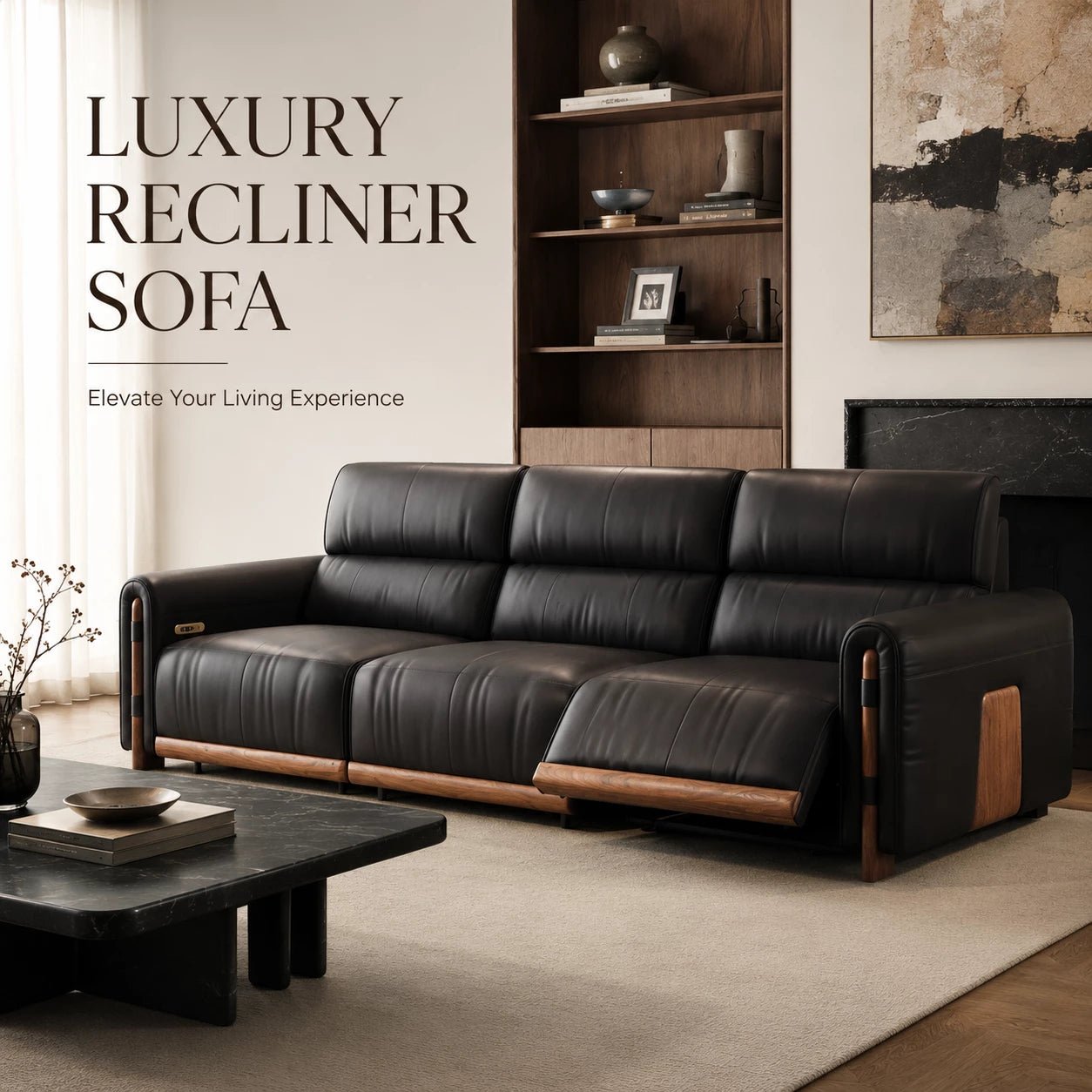 Aurelius Modern Leather Sofa, product view 7 by WinSpaces