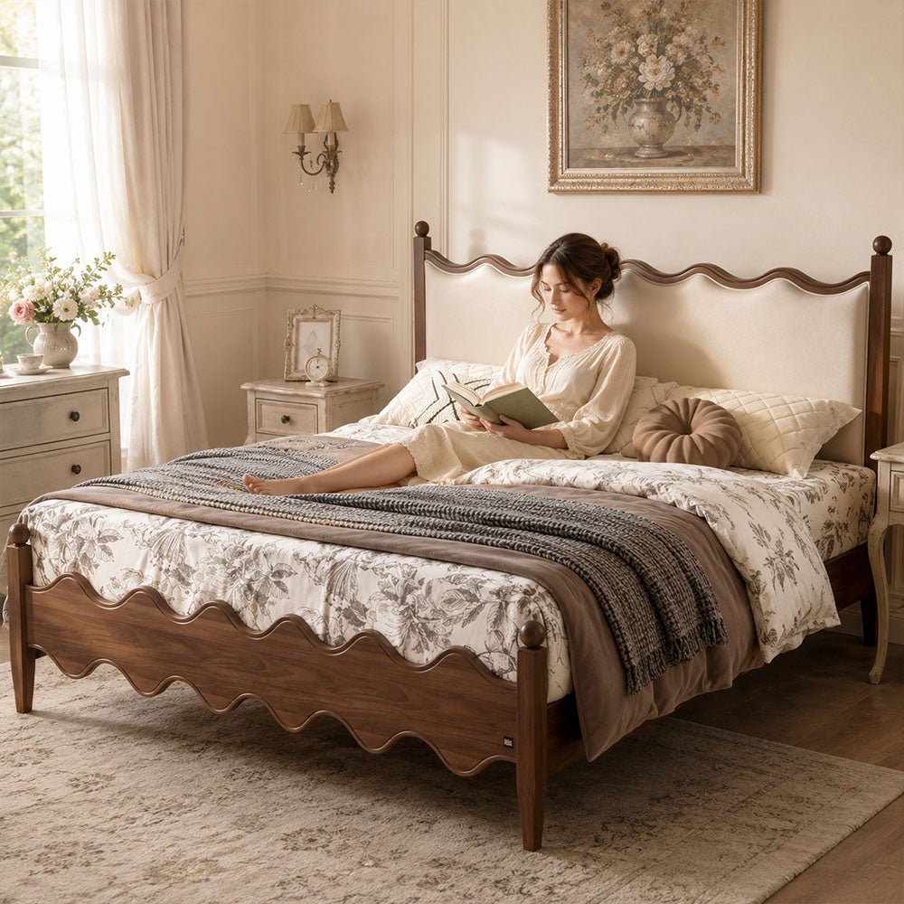 Aveline Scalloped Upholstered Bed, product view 7 by WinSpaces