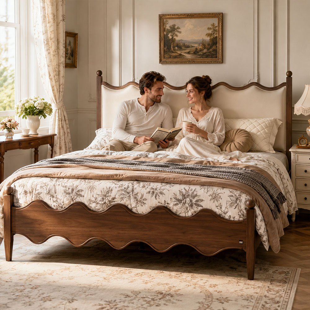 Aveline Scalloped Upholstered Bed, product view 8 by WinSpaces