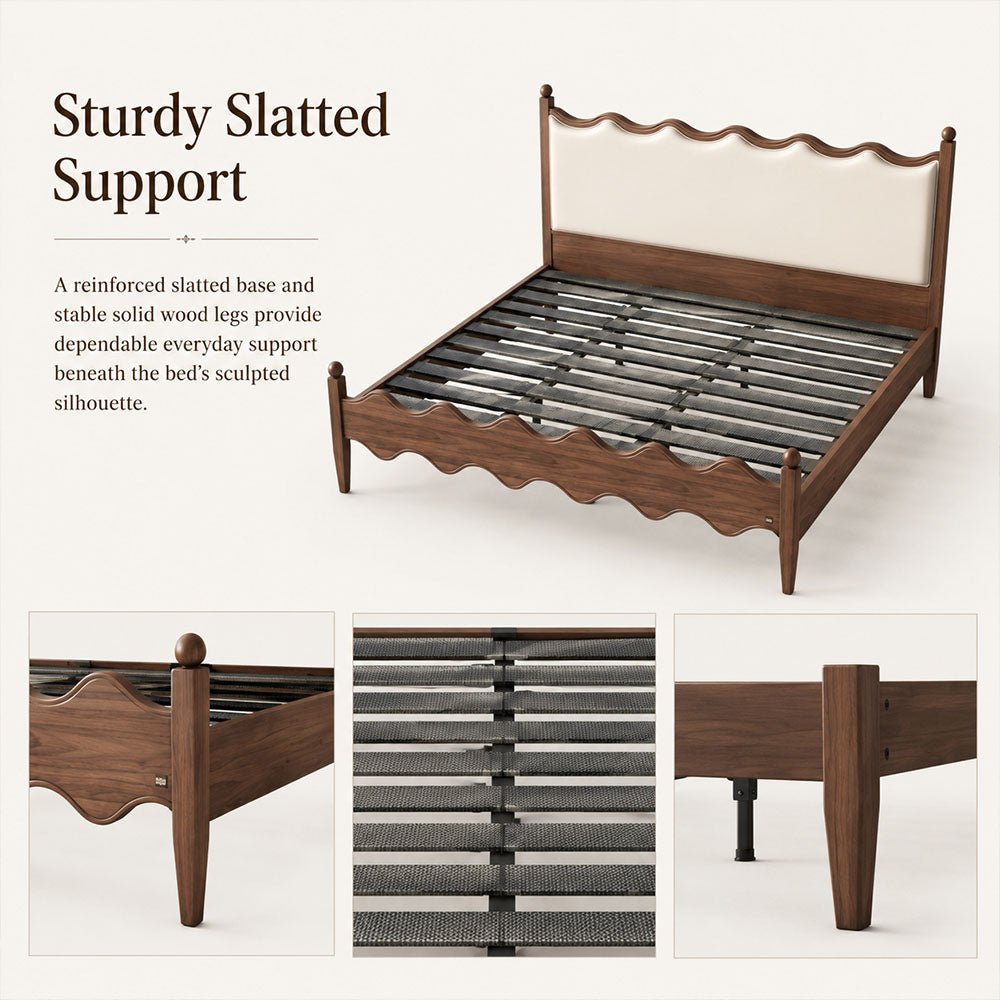 Aveline Scalloped Upholstered Bed, product view 9 by WinSpaces