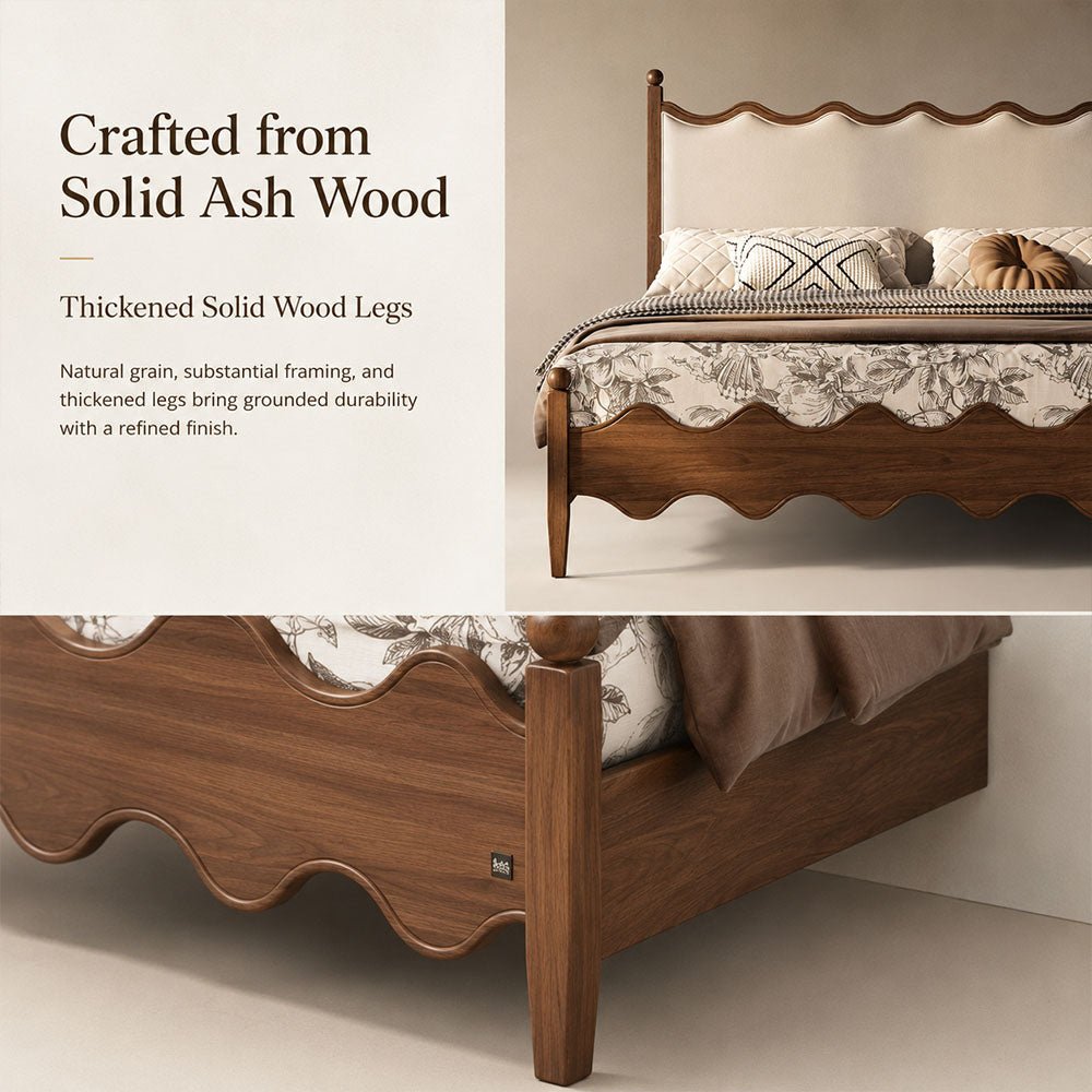 Aveline Scalloped Upholstered Bed, product view 12 by WinSpaces
