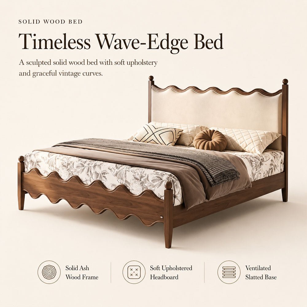 Aveline Scalloped Upholstered Bed, product view 14 by WinSpaces
