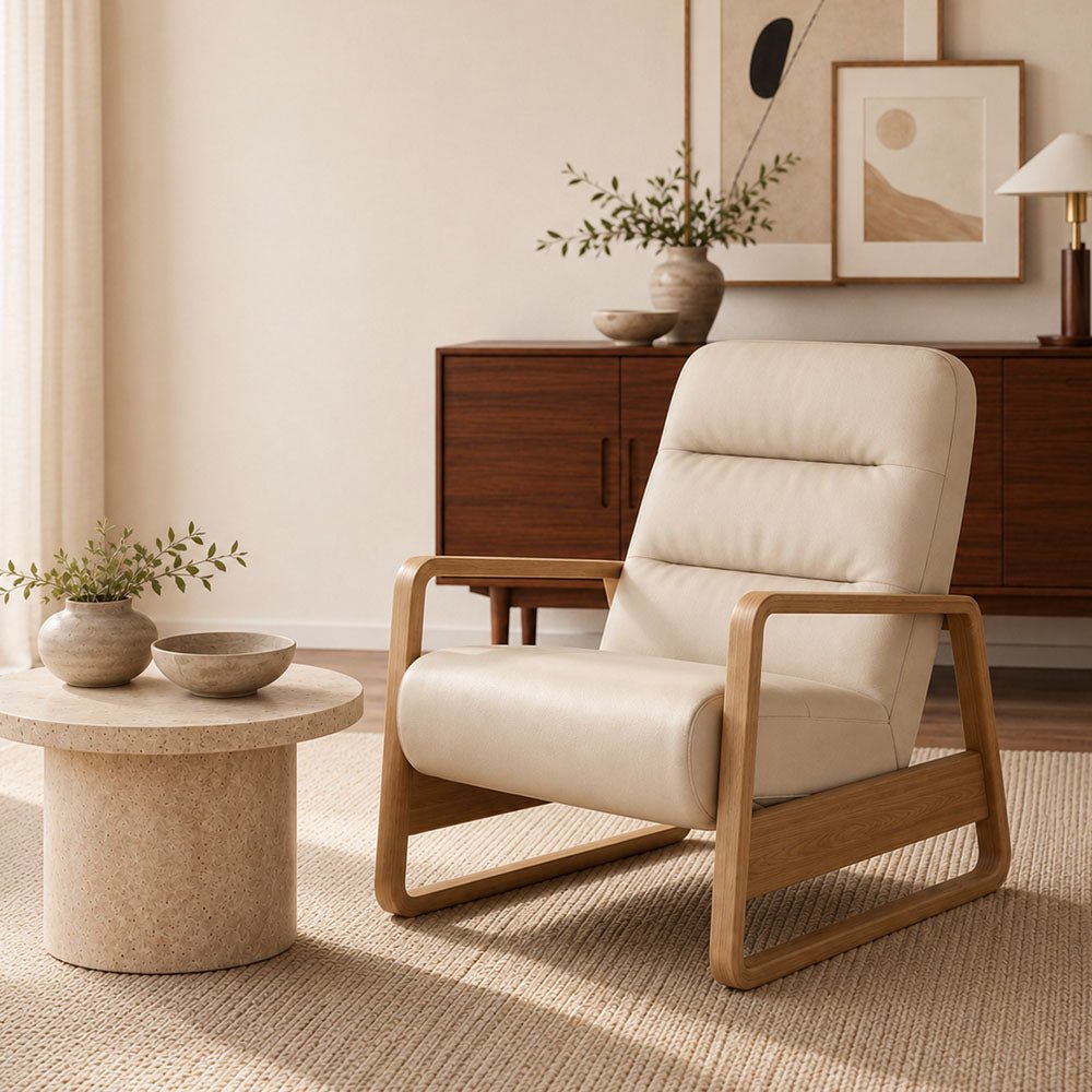 Avelor Leather Recliner Lounge Chair, product view 3 by WinSpaces