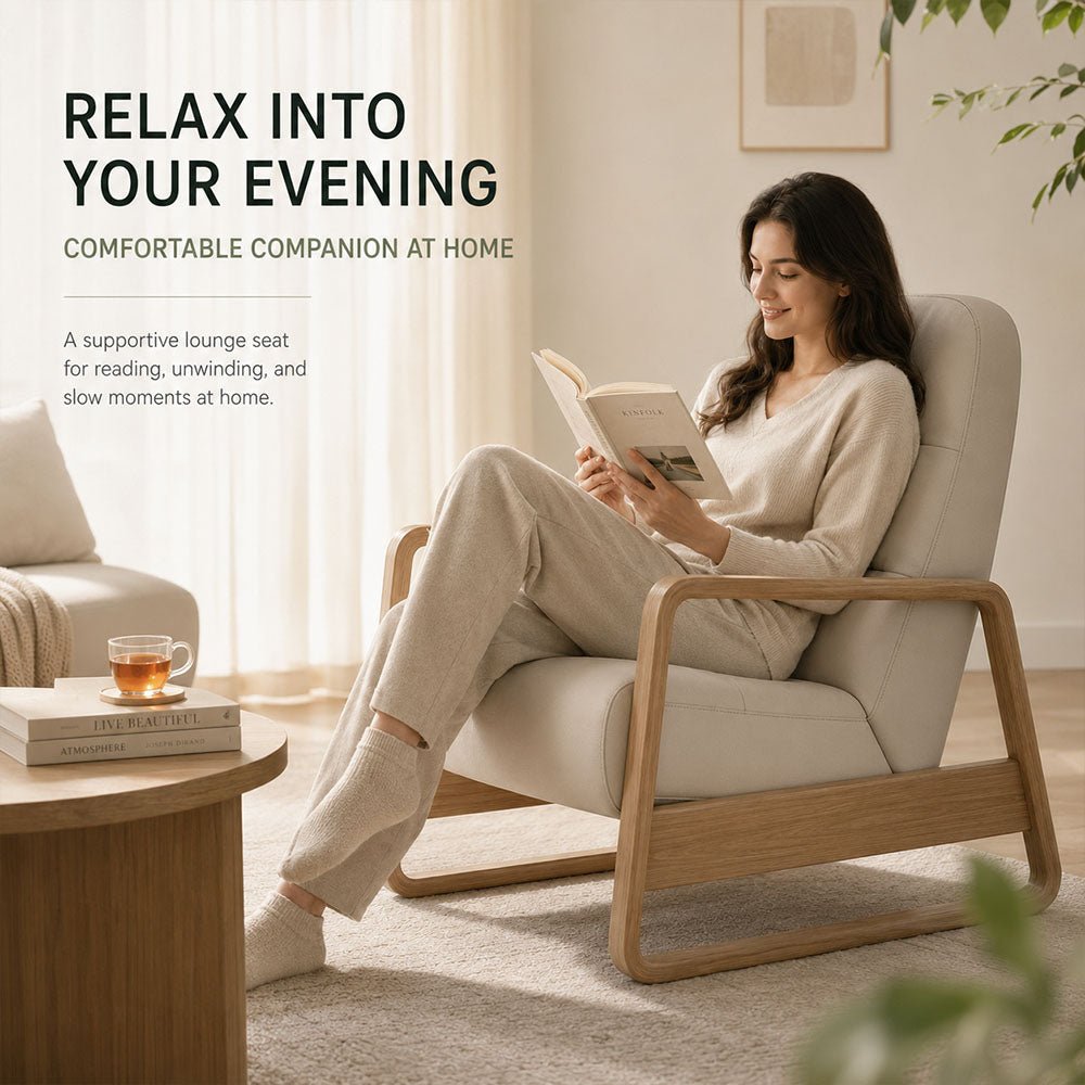 Avelor Leather Recliner Lounge Chair, product view 4 by WinSpaces