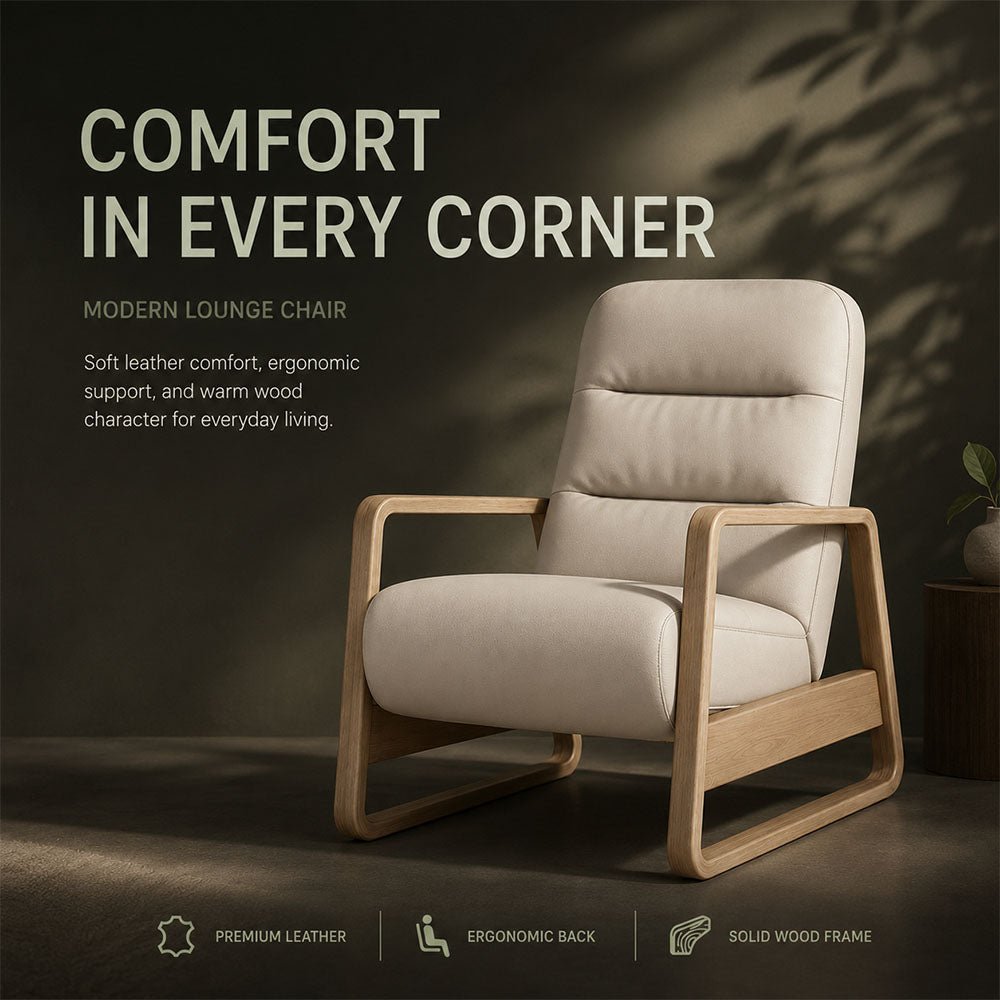 Avelor Leather Recliner Lounge Chair, product view 10 by WinSpaces