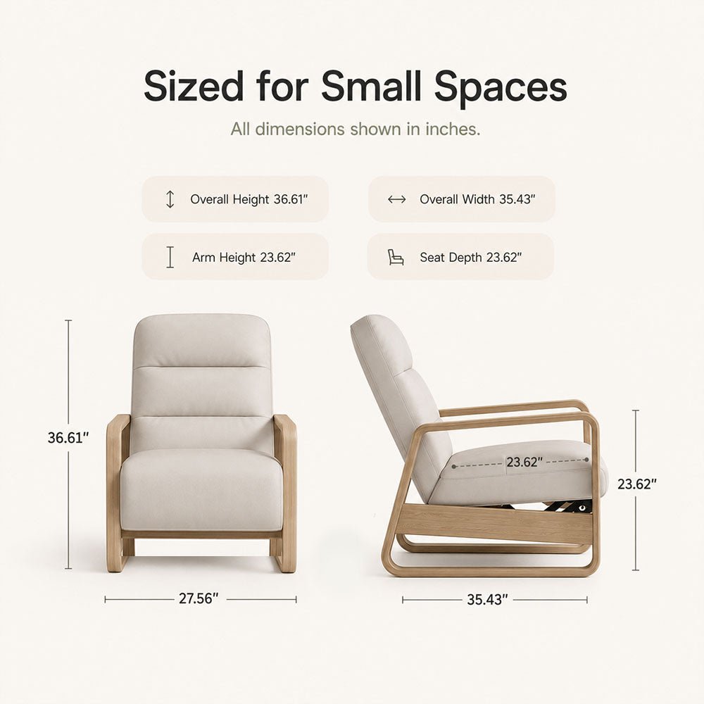 Avelor Leather Recliner Lounge Chair, product view 15 by WinSpaces