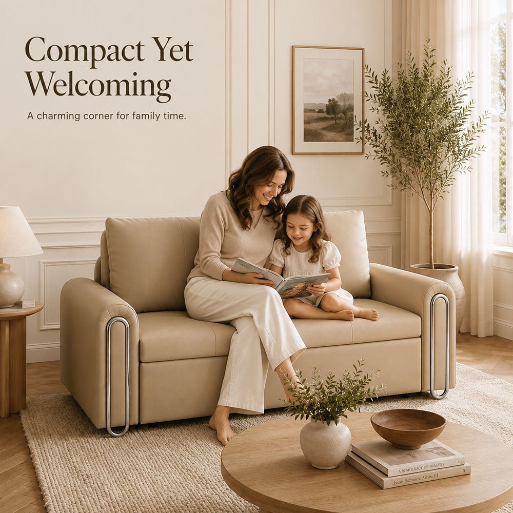 Elara Pet-Friendly Leather Sofa Bed, product view 11 by WinSpaces