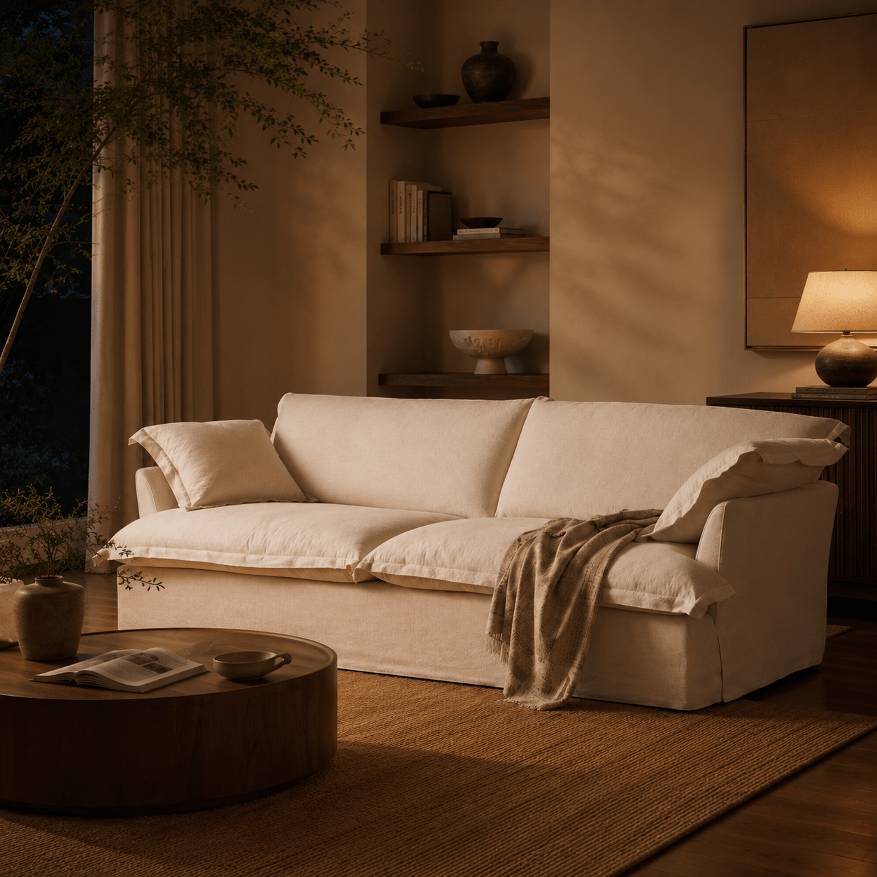 Lunara Cloud Linen Sofa, product view 6 by WinSpaces