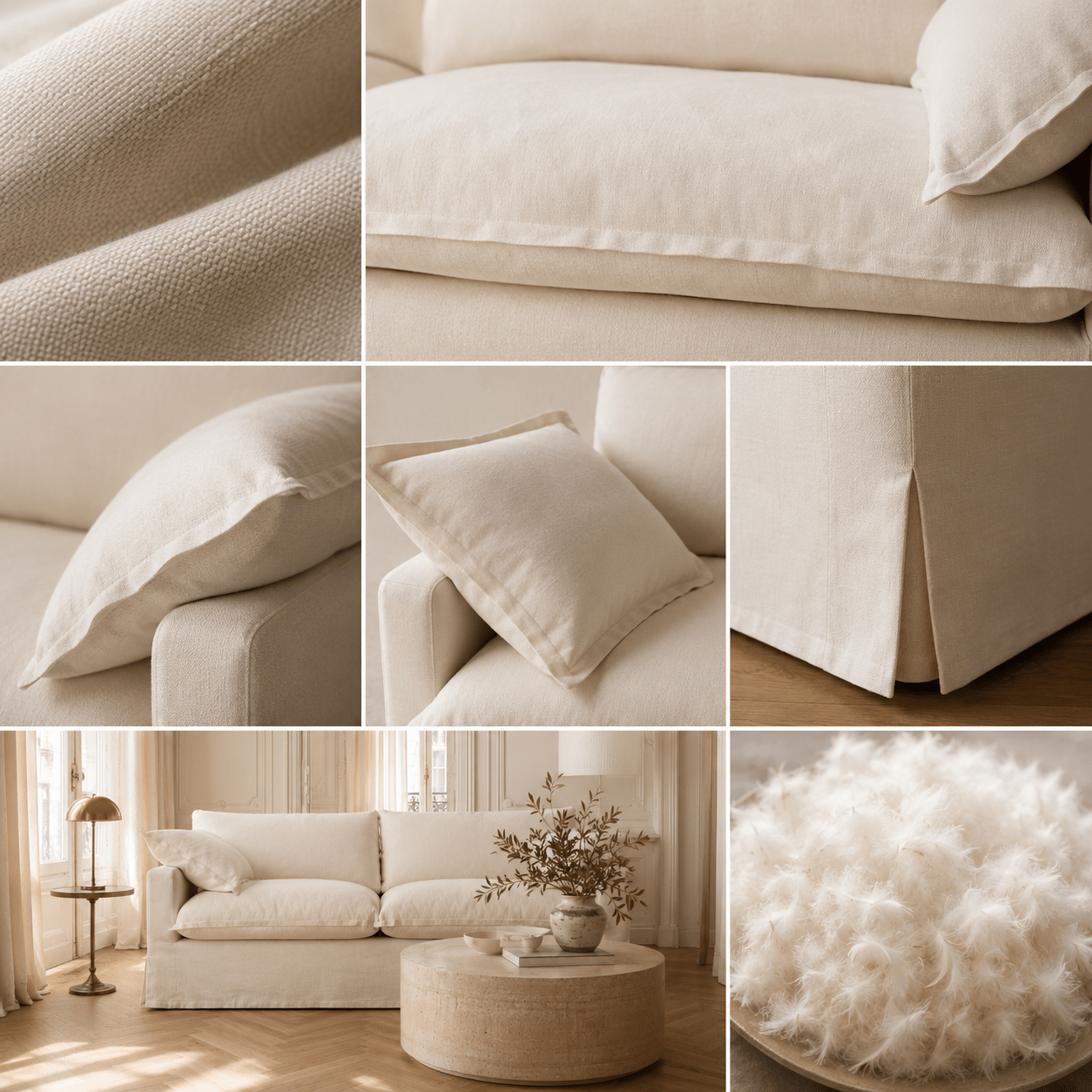 Lunara Cloud Linen Sofa, product view 11 by WinSpaces
