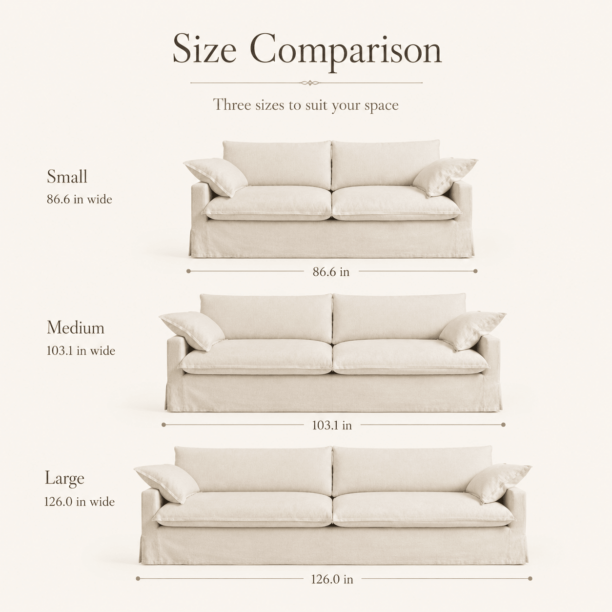 Lunara Cloud Linen Sofa, product view 13 by WinSpaces