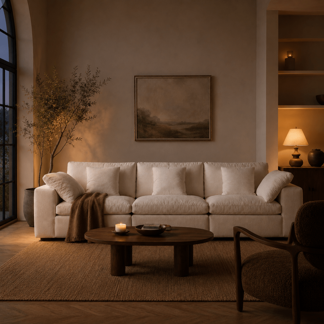 Lunora Modular Linen Fabric Sofa, product view 5 by WinSpaces