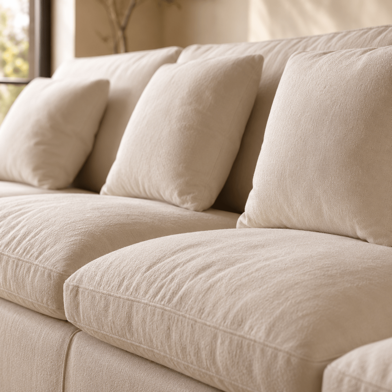 Lunora Modular Linen Fabric Sofa, product view 10 by WinSpaces
