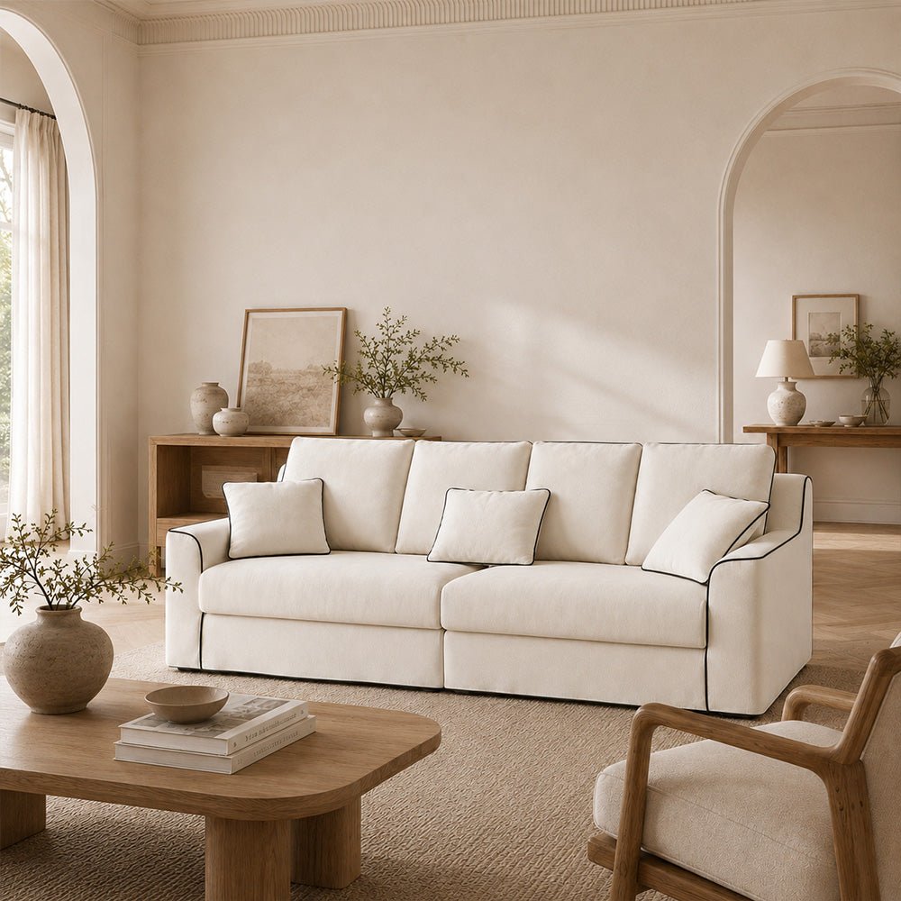 Lunora Natural Linen-Blend Sofa, product view 2 by WinSpaces