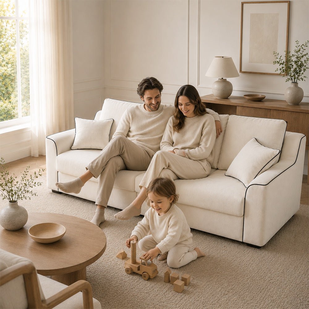 Lunora Natural Linen-Blend Sofa, product view 4 by WinSpaces