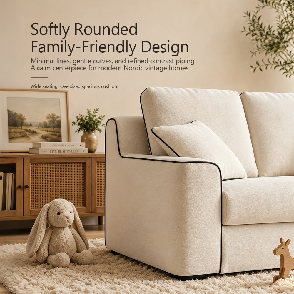 Lunora Natural Linen-Blend Sofa, product view 7 by WinSpaces