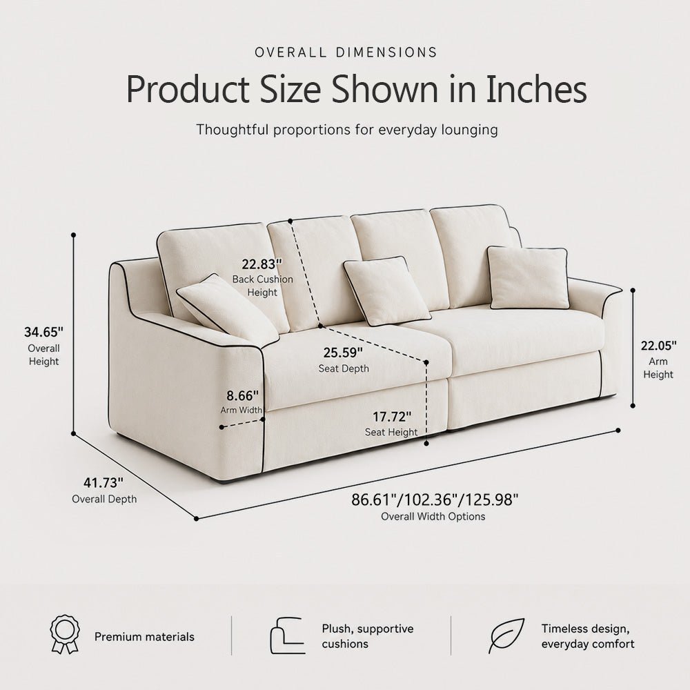 Lunora Natural Linen-Blend Sofa, product view 14 by WinSpaces