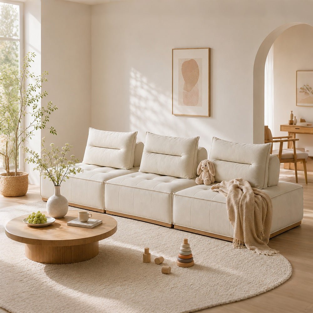 Maren Nubuck Leather Modular Sofa, product view 2 by WinSpaces