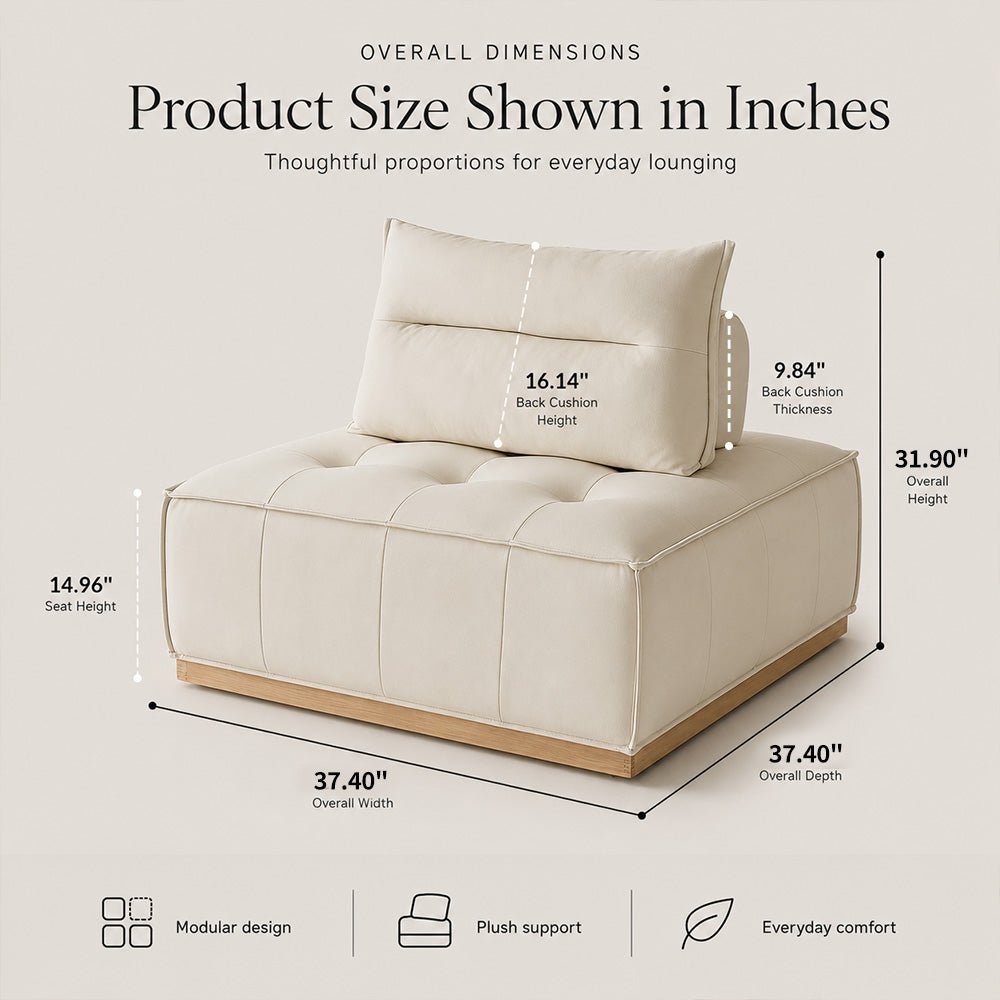 Maren Nubuck Leather Modular Sofa, product view 7 by WinSpaces