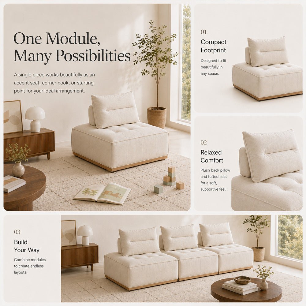 Maren Nubuck Leather Modular Sofa, product view 12 by WinSpaces