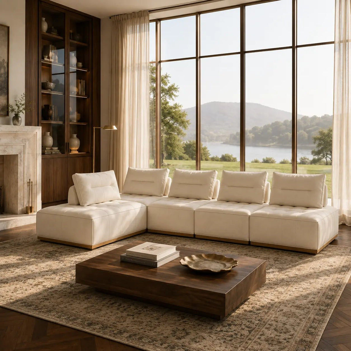 Maren Nubuck Leather Modular SofaWinSpaces