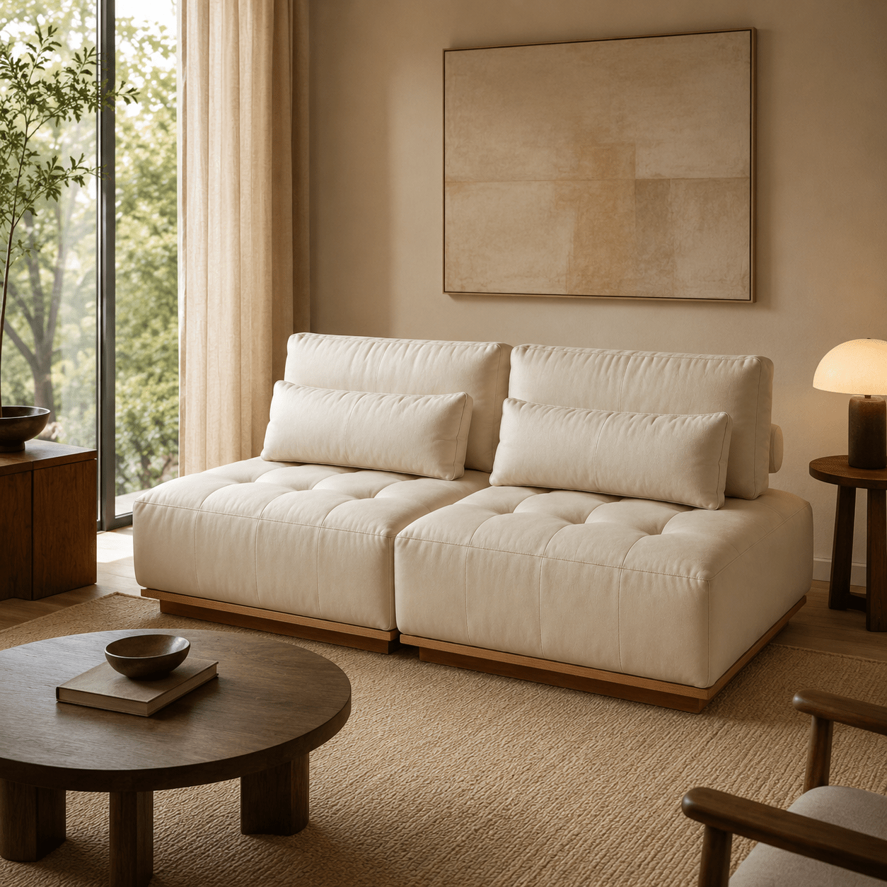Maren Nubuck Leather Modular Sofa, product view 17 by WinSpaces