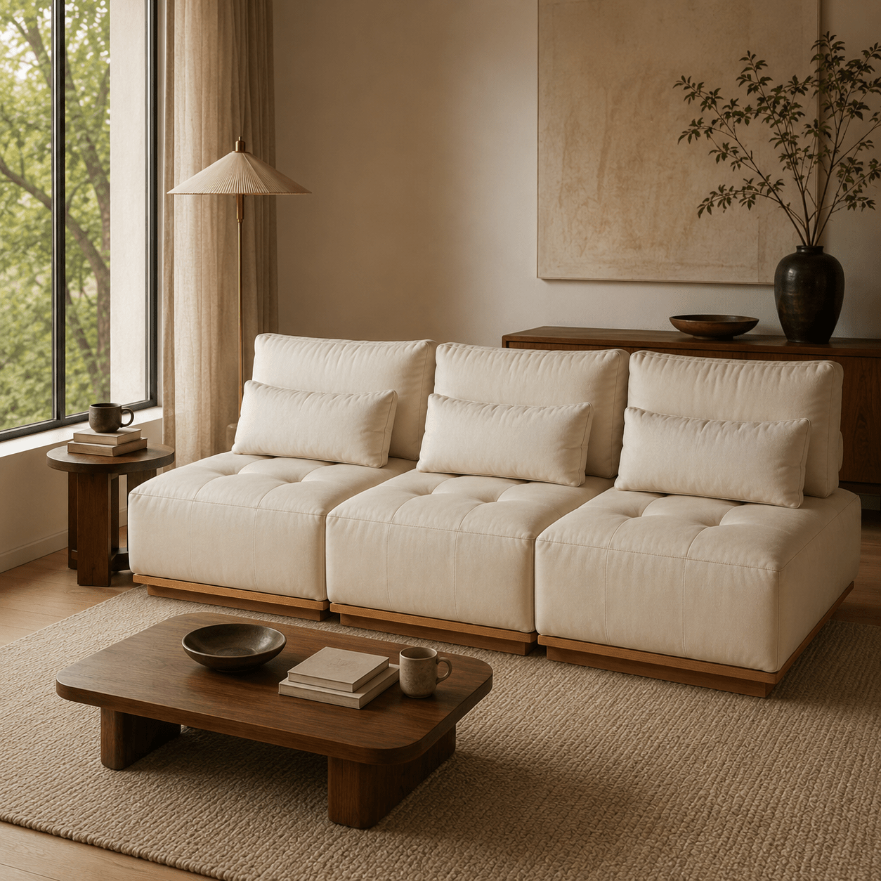 Maren Nubuck Leather Modular Sofa, product view 18 by WinSpaces