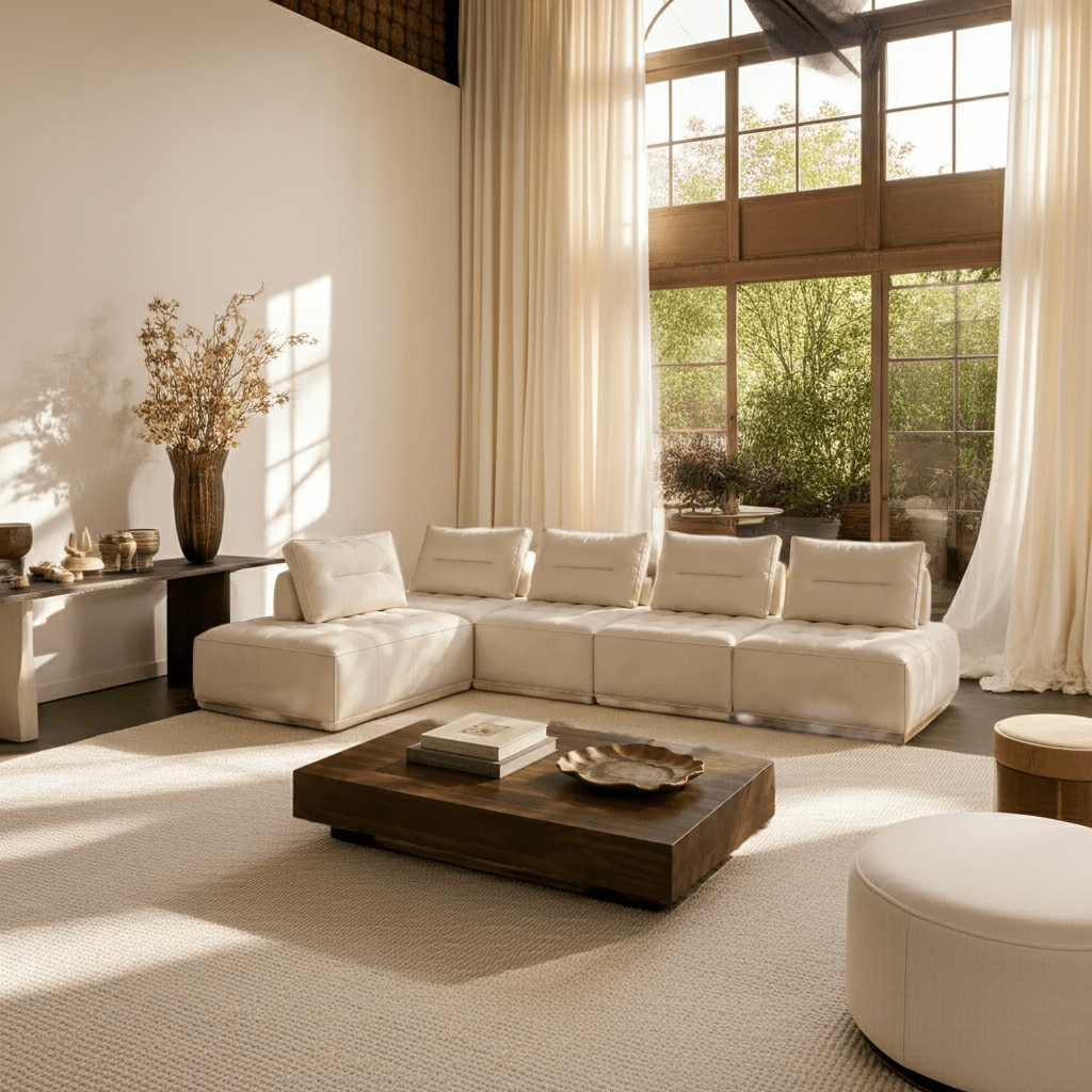 Maren Nubuck Leather Modular SofaWinSpaces