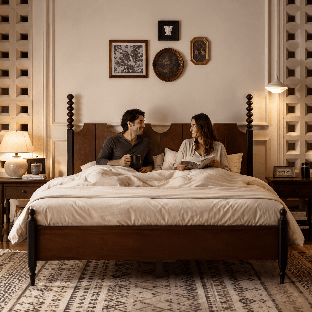 Marlowe Scalloped Solid Wood Platform Bed, product view 5 by WinSpaces