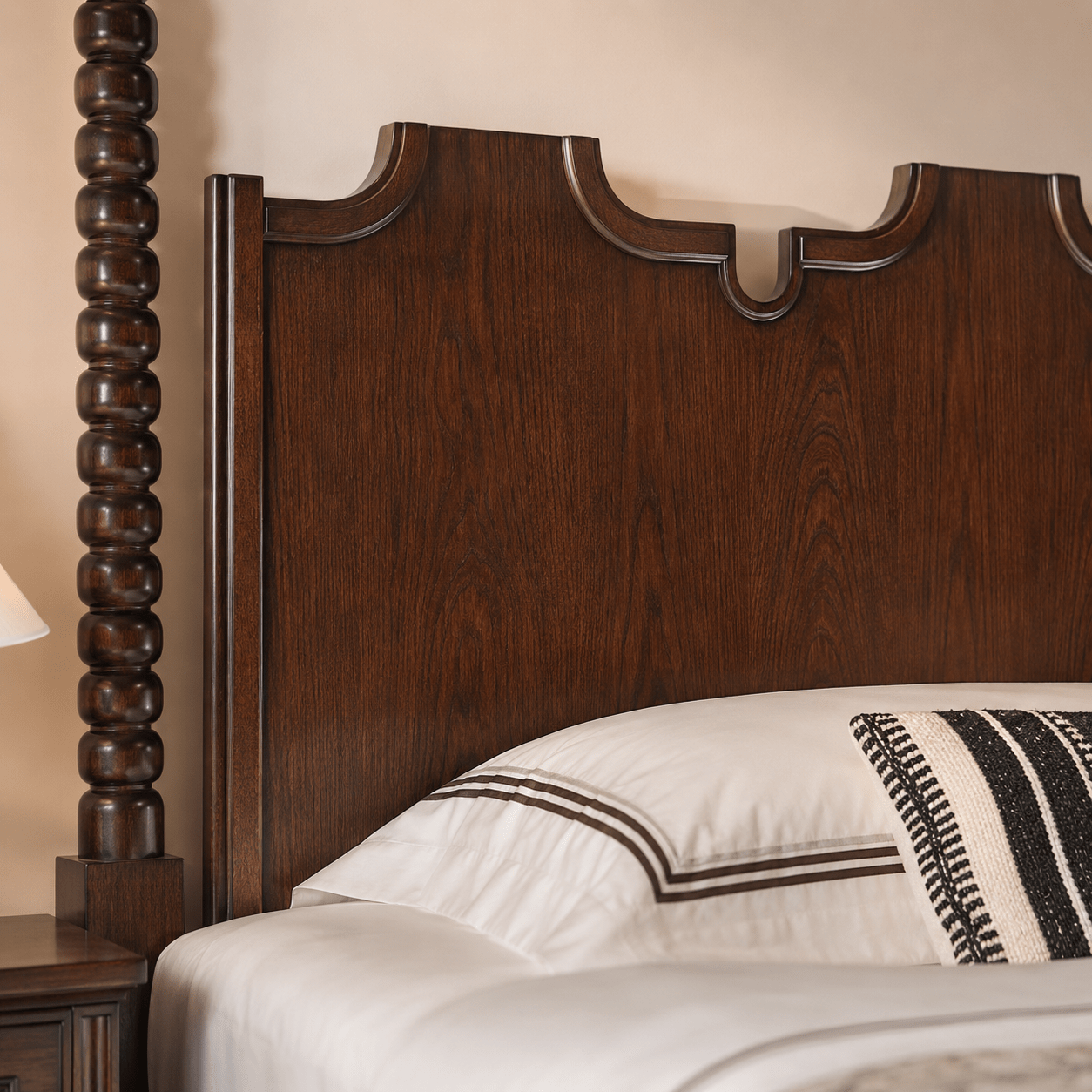 Marlowe Scalloped Solid Wood Platform Bed, product view 7 by WinSpaces
