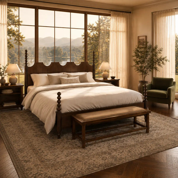 Marlowe Scalloped Solid Wood Platform BedWinSpaces