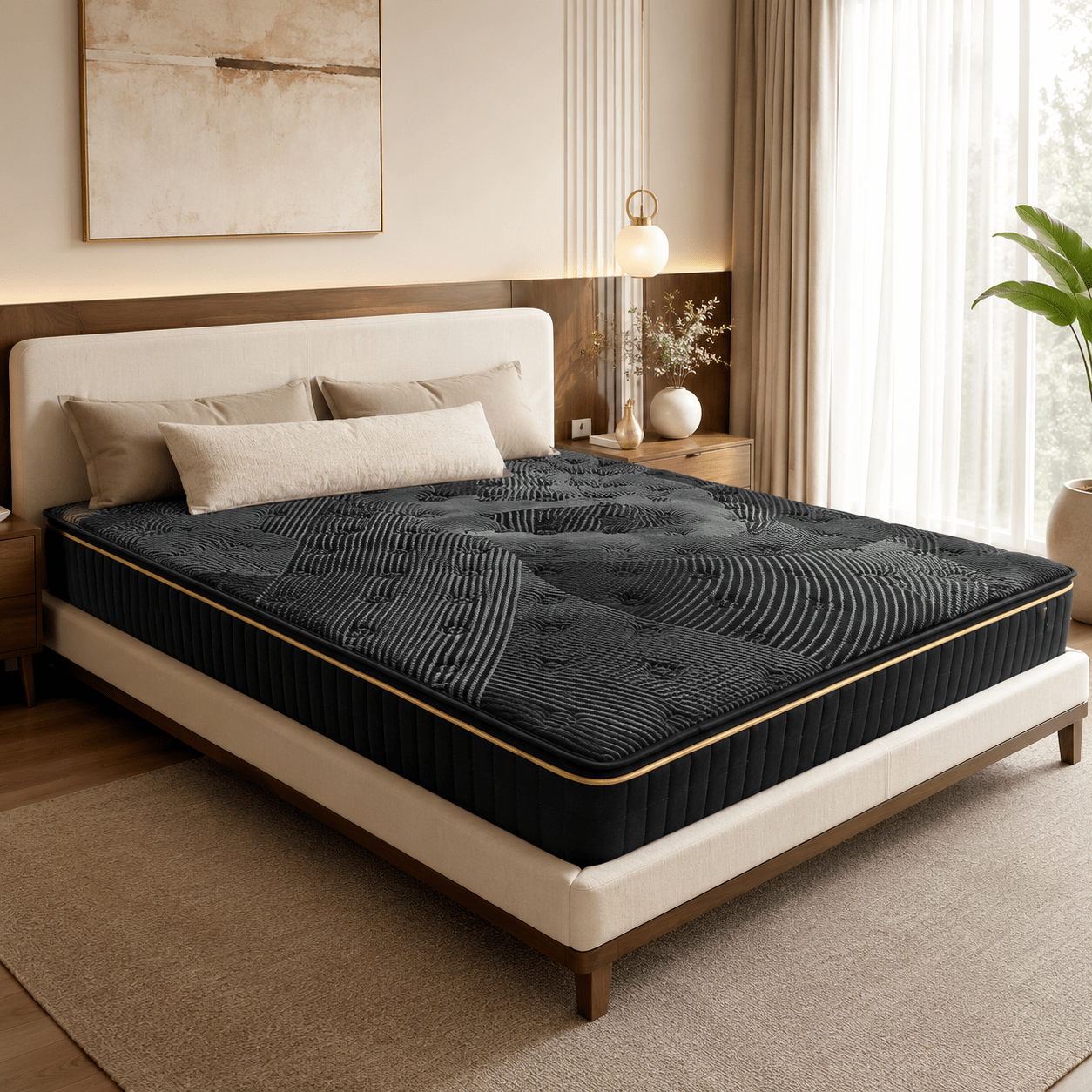 Nocturne 8.7″ Breathable Pocket Spring Hybrid Mattress, product view 2 by WinSpaces