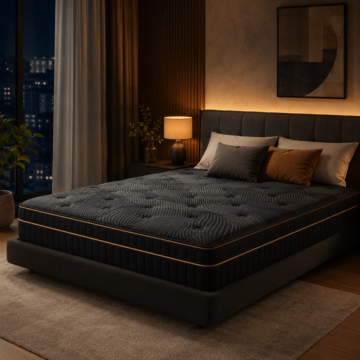 Nocturne 8.7″ Breathable Pocket Spring Hybrid Mattress, product view 4 by WinSpaces