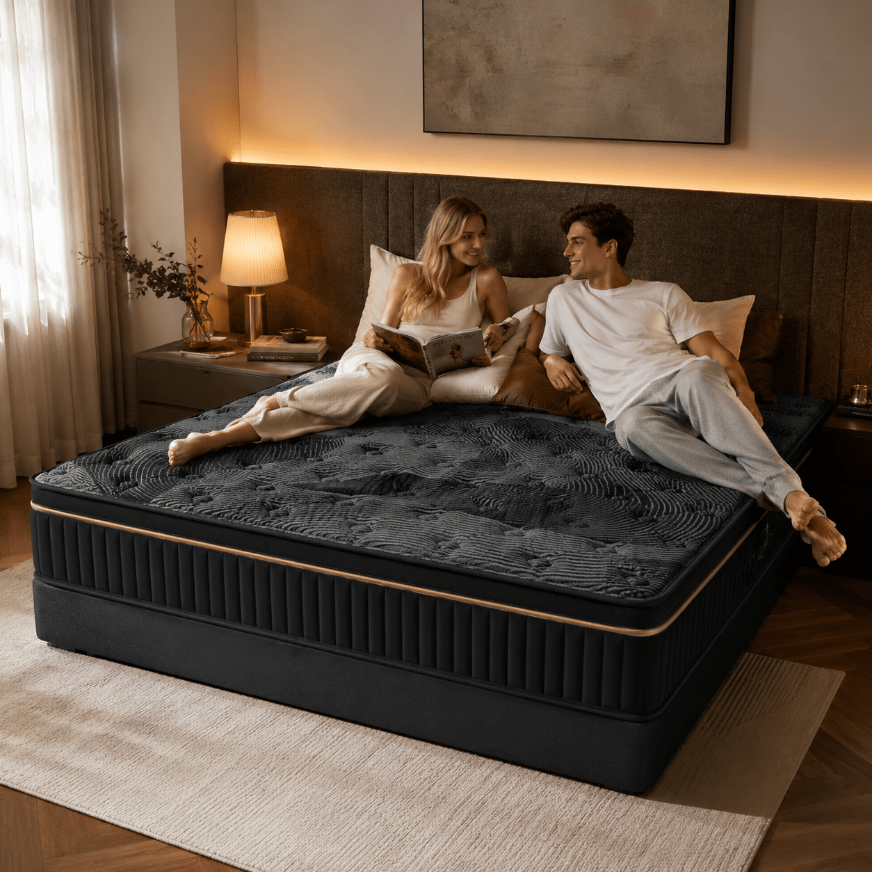 Nocturne 8.7″ Breathable Pocket Spring Hybrid Mattress, product view 6 by WinSpaces