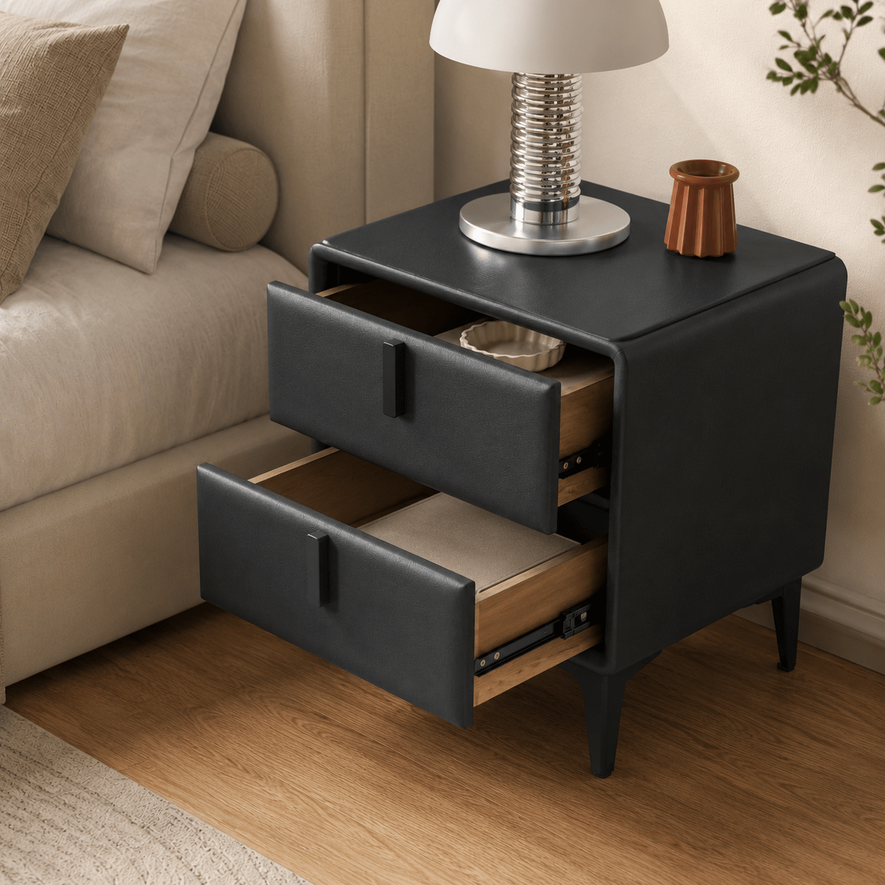 Nora Solid Wood Nightstand, product view 4 by WinSpaces
