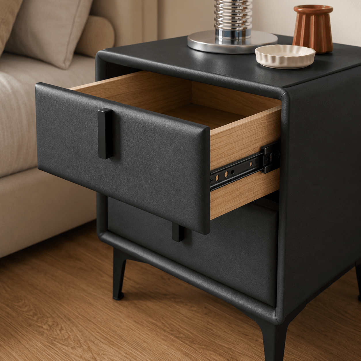 Nora Solid Wood Nightstand, product view 5 by WinSpaces